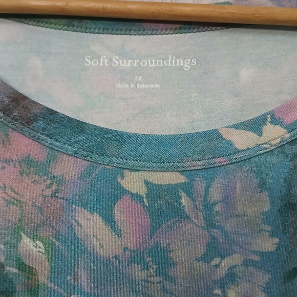 Soft Surroundings Santiago Sleeveless Tank Maxi Dress Pockets Monét Size 1X - Picture 3 of 6